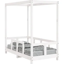 Niños vidaXL Mobiliario Para Bebés Y Niños Pequeños-Estructura de cama para niños madera de pino 70x140 cm