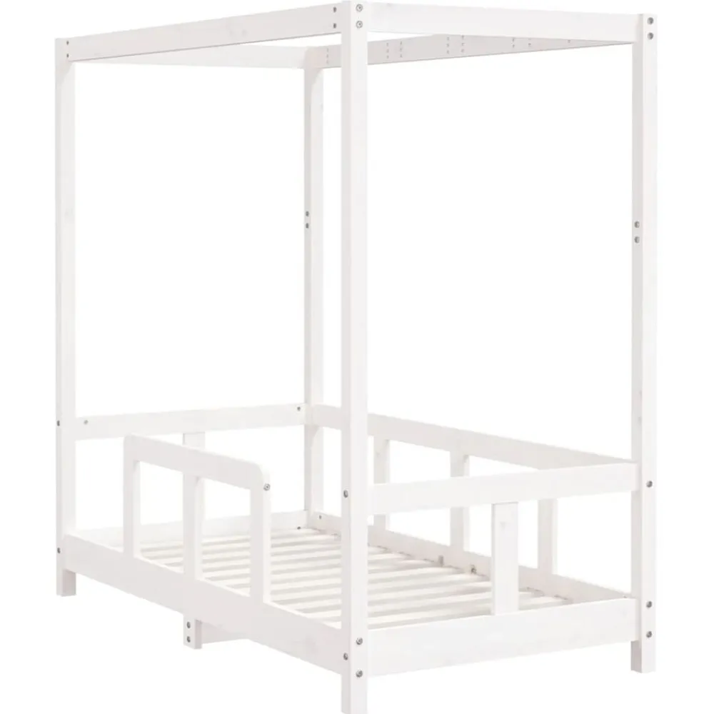 Niños vidaXL Mobiliario Para Bebés Y Niños Pequeños-Estructura de cama para niños madera de pino 70x140 cm