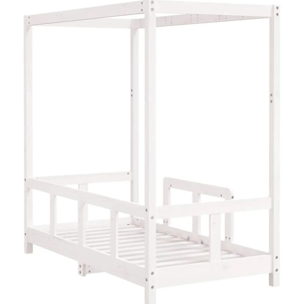 Niños vidaXL Mobiliario Para Bebés Y Niños Pequeños-Estructura de cama para niños madera de pino 70x140 cm