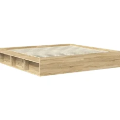 vidaXL Camas Y Accesorios-Estructura de cama Sonoma 200 x 200 cm Madera de pino macizo