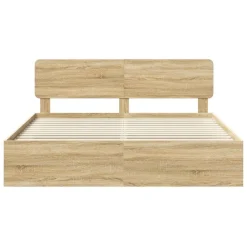 vidaXL Camas Y Accesorios-Estructura de cama Sonoma 200 x 200 cm Madera de pino macizo