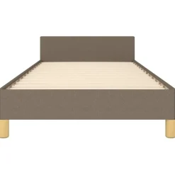 vidaXL Camas Y Accesorios-Estructura de cama con cabecero sin colchón tela taupe 80x200cm