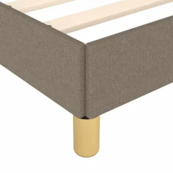 vidaXL Camas Y Accesorios-Estructura de cama con cabecero sin colchón tela taupe 80x200cm