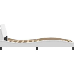 vidaXL Estructura de cama Dover cuero sintético 80x200 cm Blanco