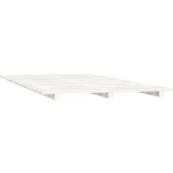 vidaXL Estructura de cama madera maciza de pino 90x200 cm Blanco