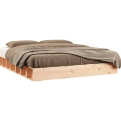 vidaXL Camas Y Accesorios-Estructura de cama de madera maciza 200x200 cm