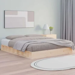 vidaXL Camas Y Accesorios-Estructura de cama de madera maciza 200x200 cm