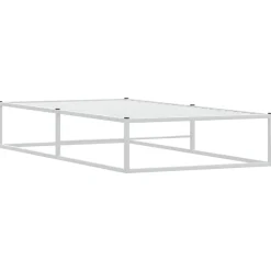 vidaXL Estructura de cama sin colchón de metal 90x200 cm Blanco