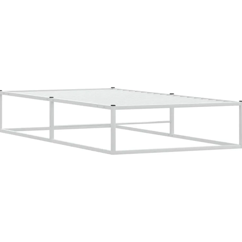 vidaXL Estructura de cama sin colchón de metal 90x200 cm Blanco
