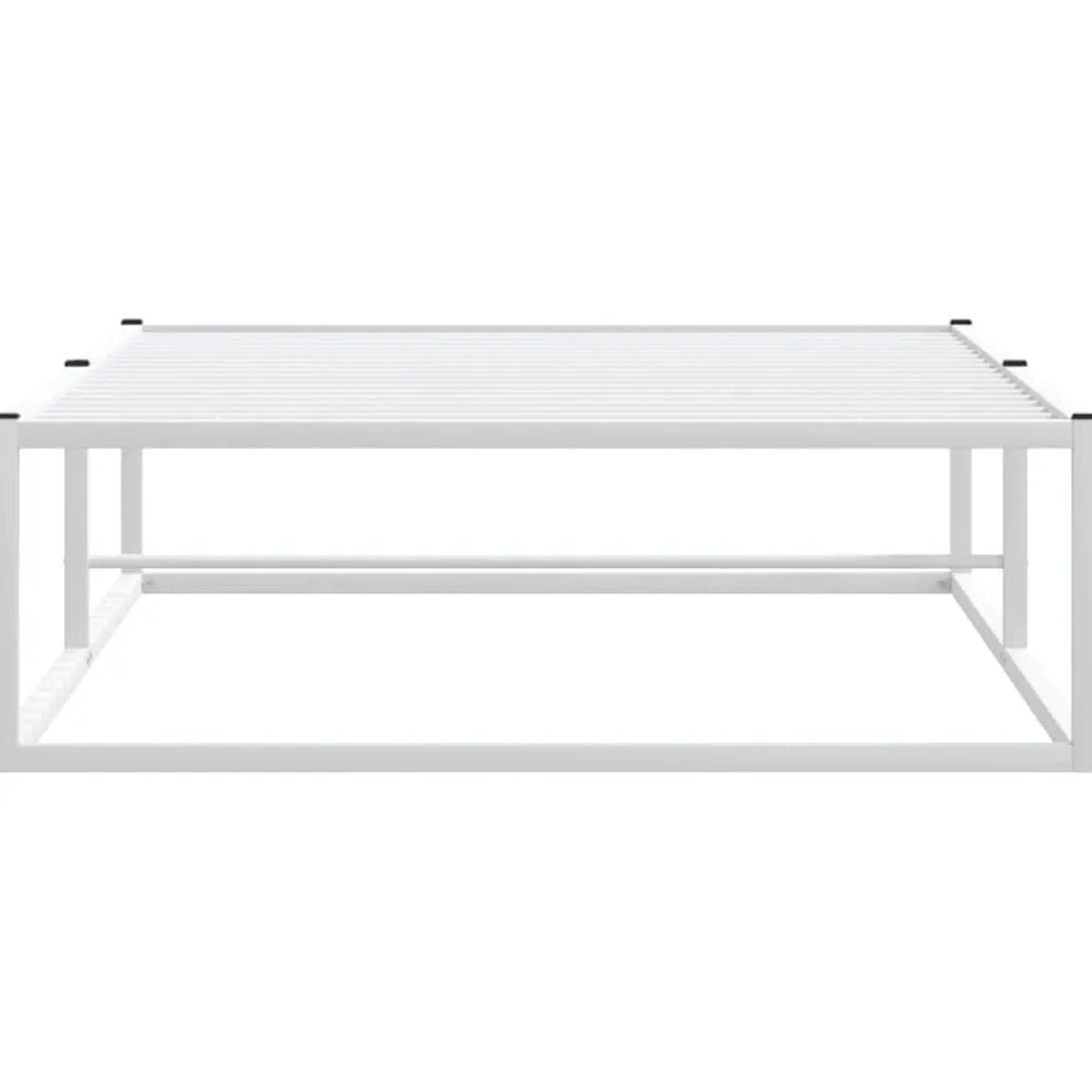 vidaXL Estructura de cama sin colchón de metal 90x200 cm Blanco
