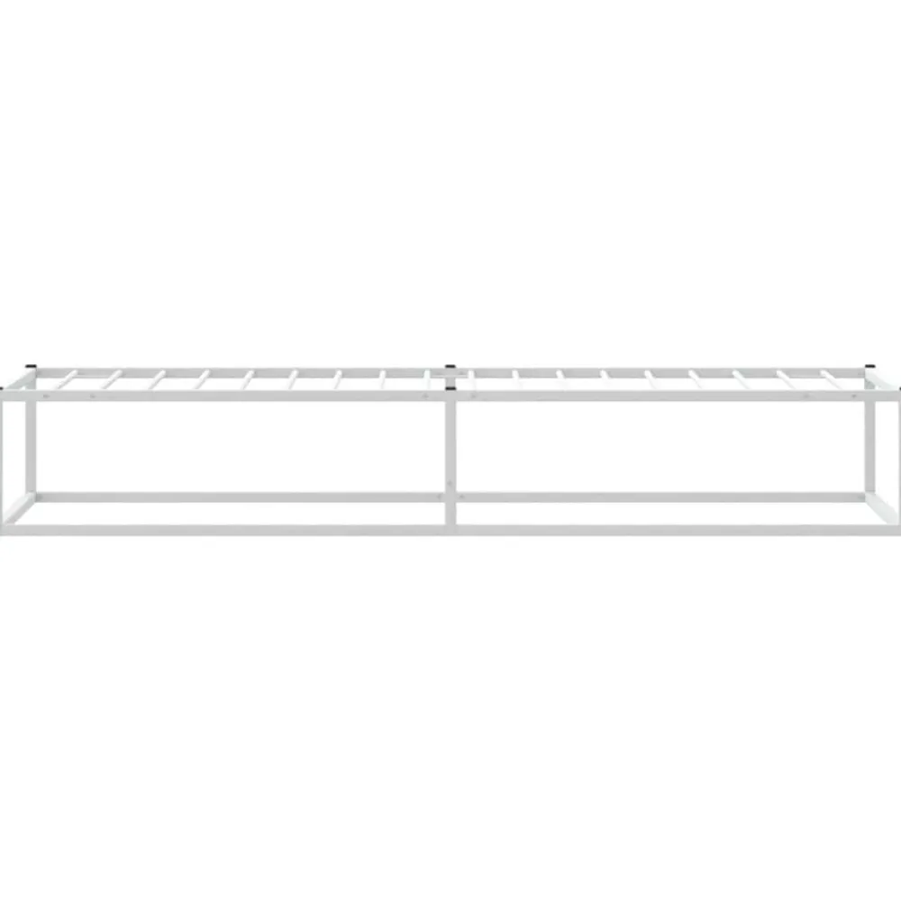 vidaXL Estructura de cama sin colchón de metal 90x200 cm Blanco