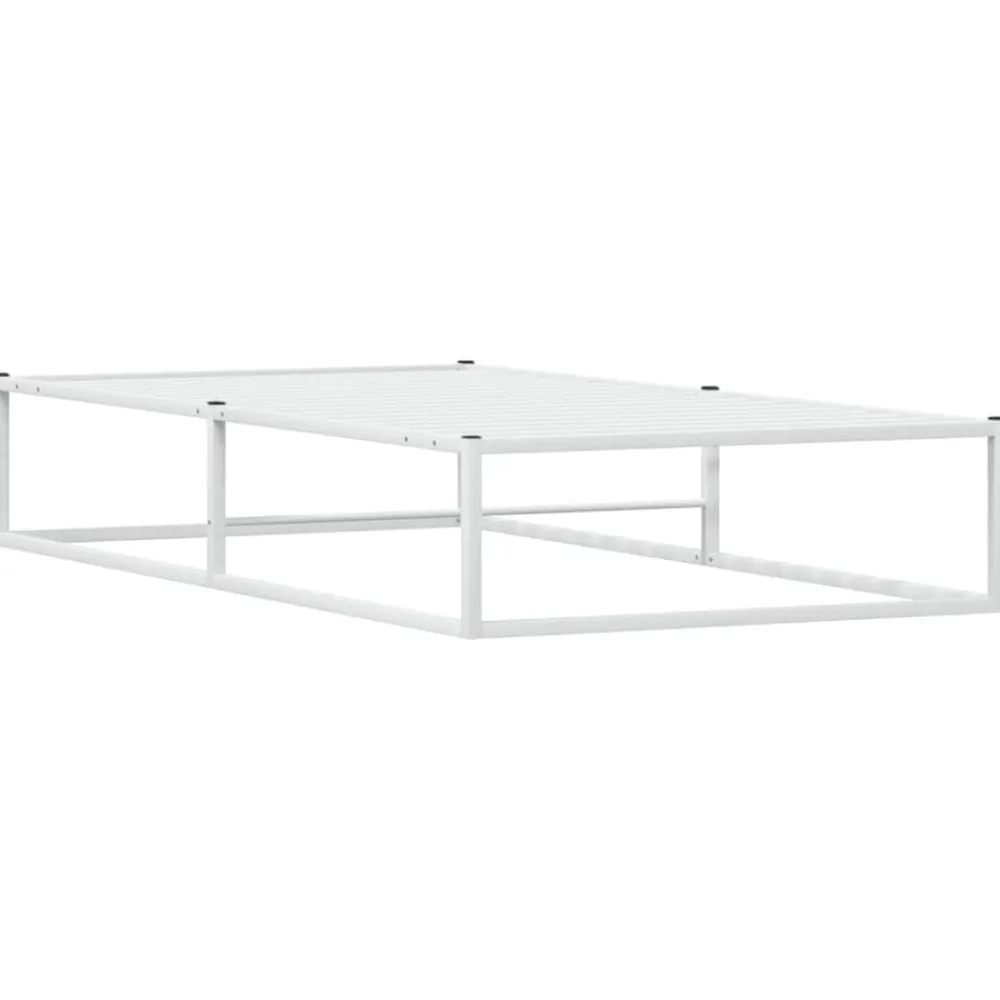 vidaXL Estructura de cama sin colchón de metal 90x200 cm Blanco
