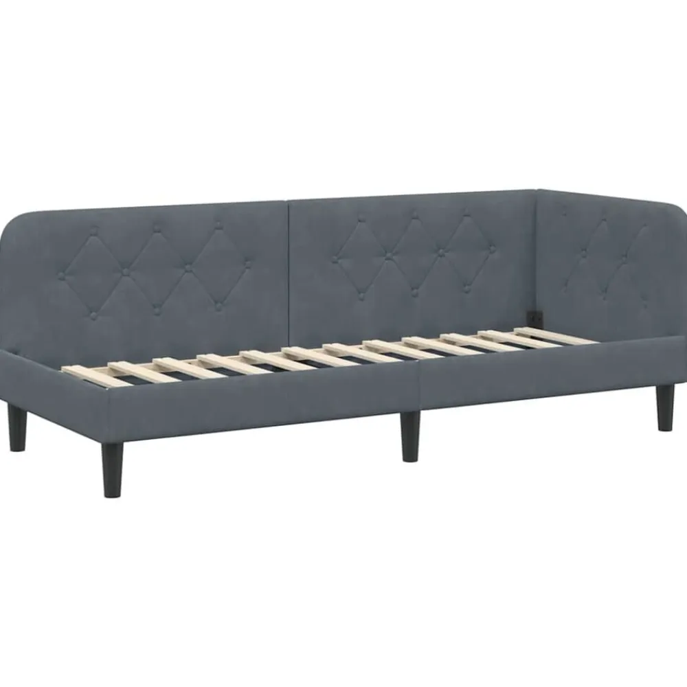 vidaXL Estructura de cama en esquina 80 x 200 cm Gris oscuro Best
