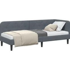 vidaXL Estructura de cama en esquina 80 x 200 cm Gris oscuro Best