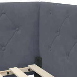 vidaXL Estructura de cama en esquina 80 x 200 cm Gris oscuro Best