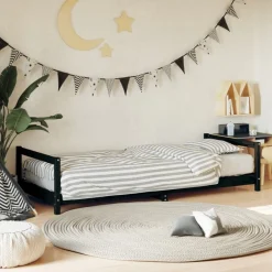 Niños vidaXL Mobiliario Para Bebés Y Niños Pequeños-Estructura de cama para niños madera de pino 90x200 cm