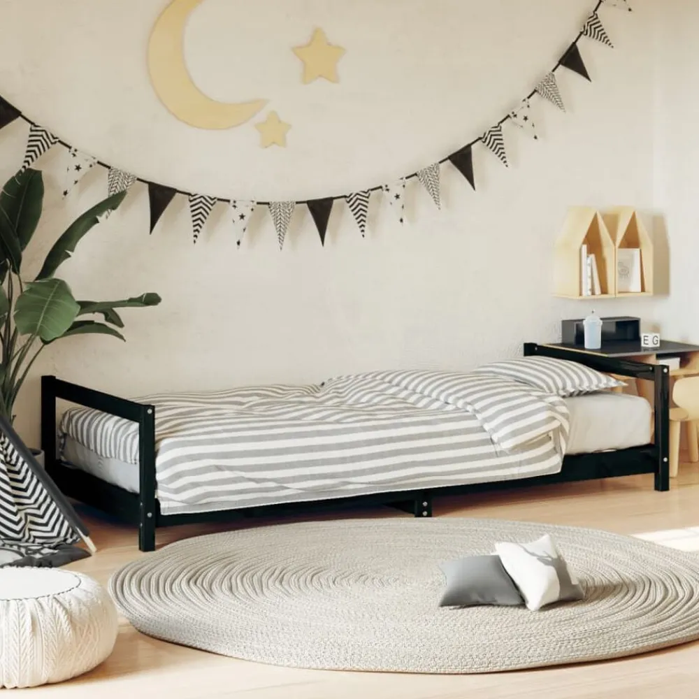 Niños vidaXL Mobiliario Para Bebés Y Niños Pequeños-Estructura de cama para niños madera de pino 90x200 cm
