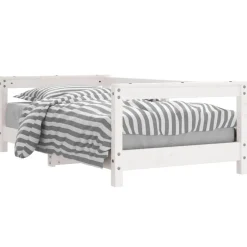 Niños vidaXL Mobiliario Para Bebés Y Niños Pequeños-Estructura de cama para niños madera de pino 70x140 cm