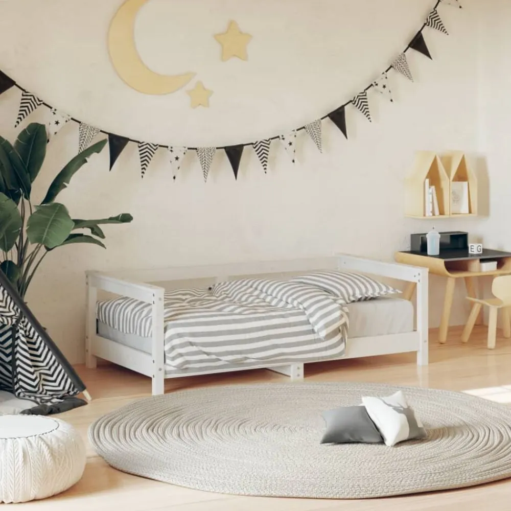 Niños vidaXL Mobiliario Para Bebés Y Niños Pequeños-Estructura de cama para niños madera de pino 70x140 cm