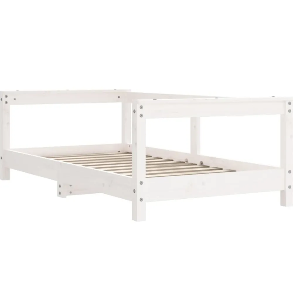 Niños vidaXL Mobiliario Para Bebés Y Niños Pequeños-Estructura de cama para niños madera de pino 70x140 cm