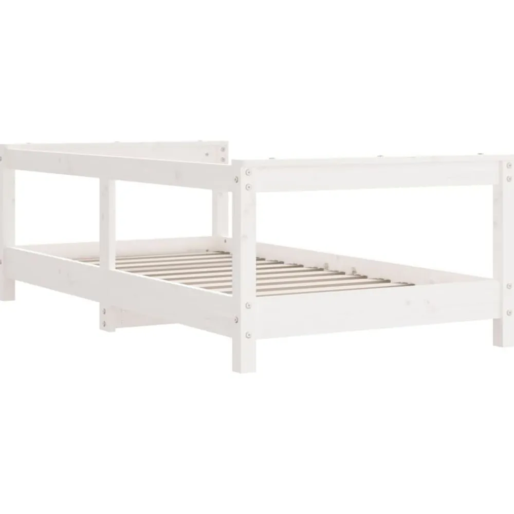 Niños vidaXL Mobiliario Para Bebés Y Niños Pequeños-Estructura de cama para niños madera de pino 70x140 cm