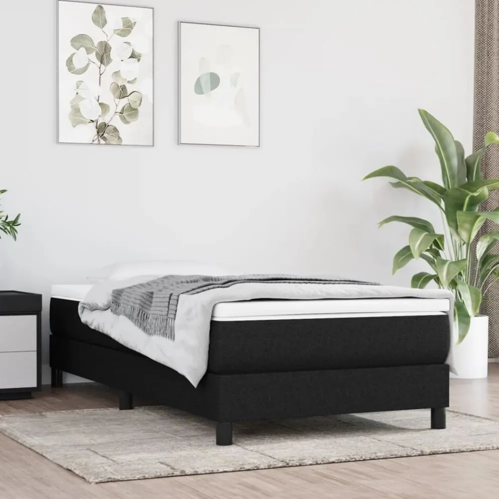 vidaXL Camas Y Accesorios-Estructura de cama con somier tela 80x200 cm