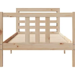 vidaXL Estructura de cama con cabecero madera maciza pino 75x190 cm Natural Hot