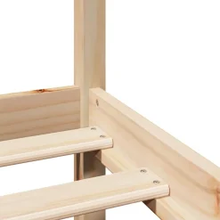 vidaXL Estructura de cama con cabecero madera maciza pino 75x190 cm Natural Hot