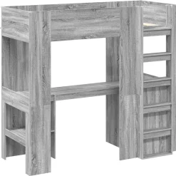 vidaXL Camas Y Accesorios-Estructura de litera con escritorio 75 x 190 cm