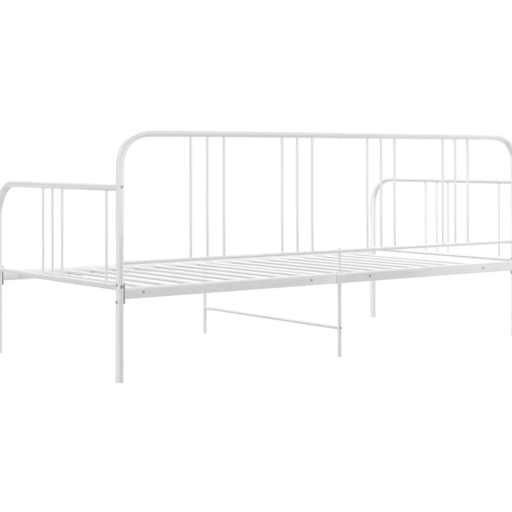 vidaXL Estructura de sofá cama sin colchón metal 90x200 cm Blanco Hot
