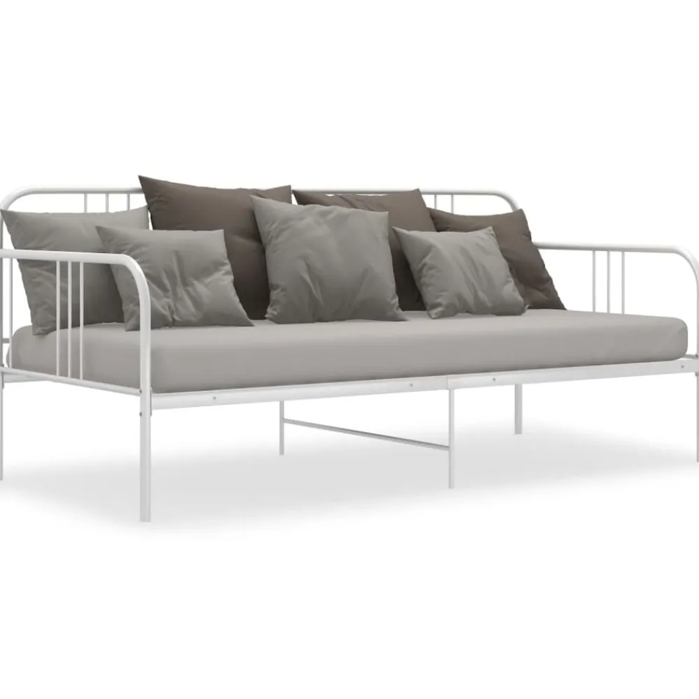 vidaXL Estructura de sofá cama sin colchón metal 90x200 cm Blanco Hot