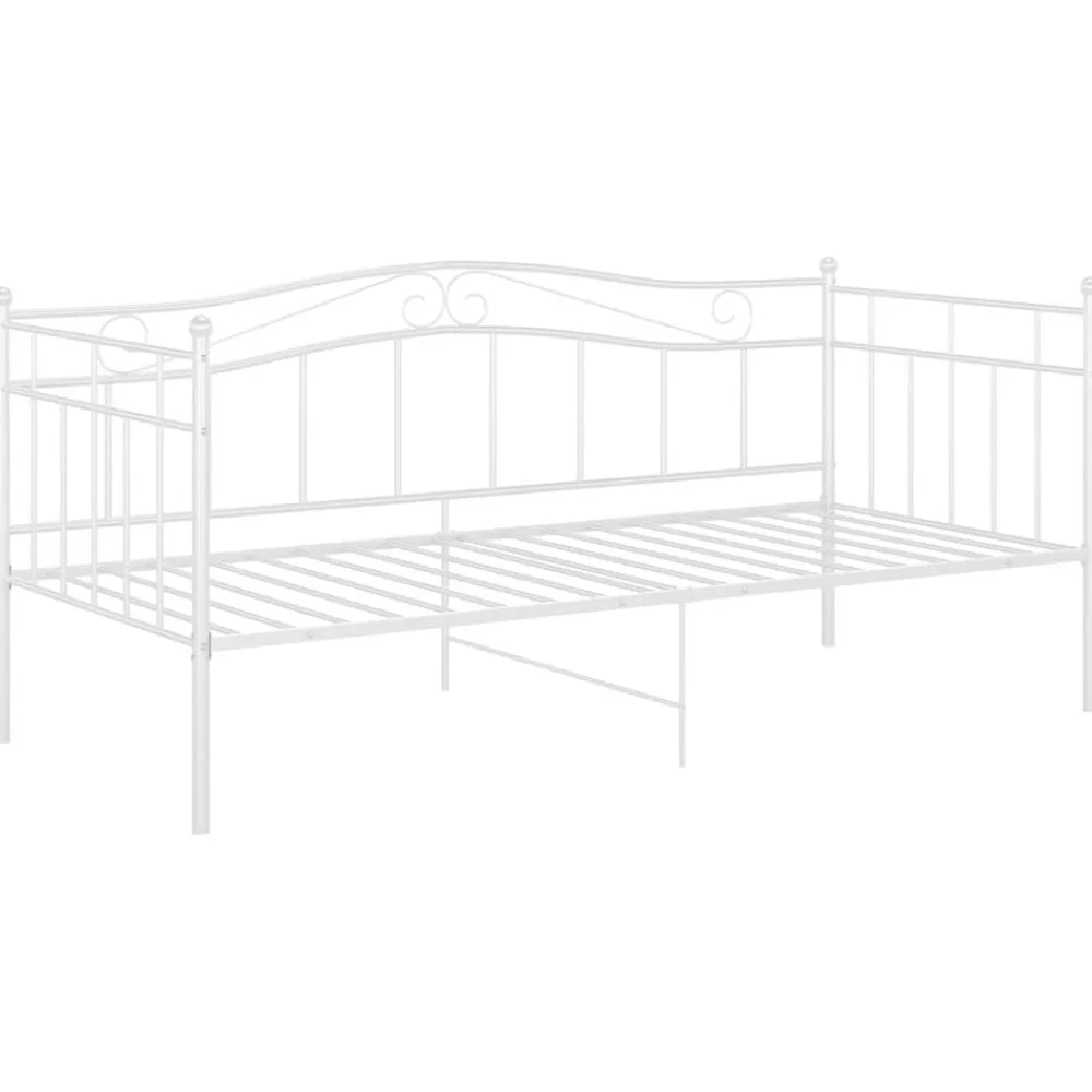 vidaXL Estructura de sofá cama sin colchón metal 90x200 cm Blanco