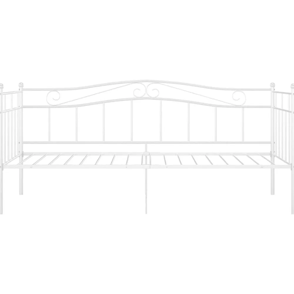 vidaXL Estructura de sofá cama sin colchón metal 90x200 cm Blanco