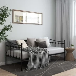 vidaXL Estructura de sofá cama sin colchón metal 90x200 cm Negro New