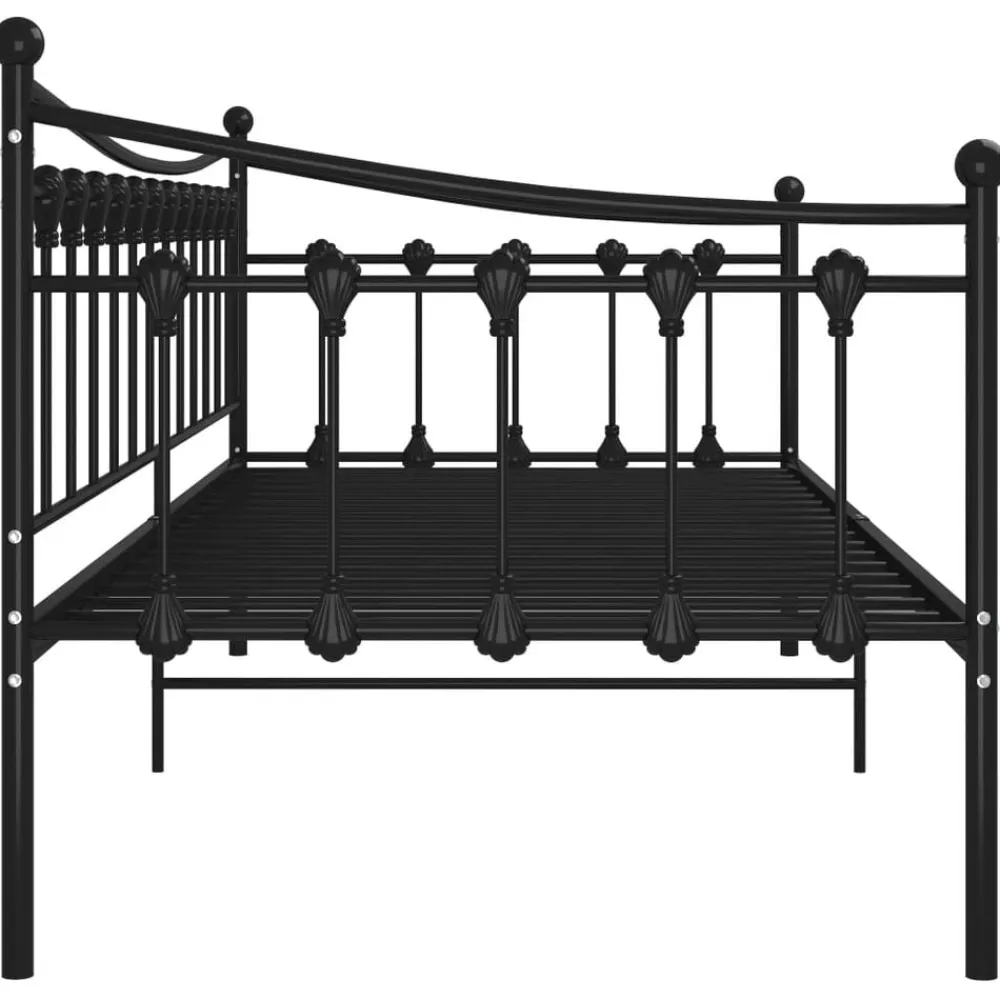 vidaXL Estructura de sofá cama sin colchón metal 90x200 cm Negro New