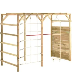 vidaXL Estructuras Para Juegos Al Aire Libre-Estructura escalada madera de pino impregnada 240x100x170 cm