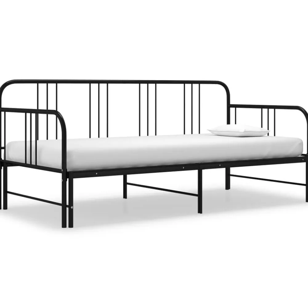 vidaXL Camas Y Accesorios-Estructura sofá cama extraíble sin colchón metal 90x200cm