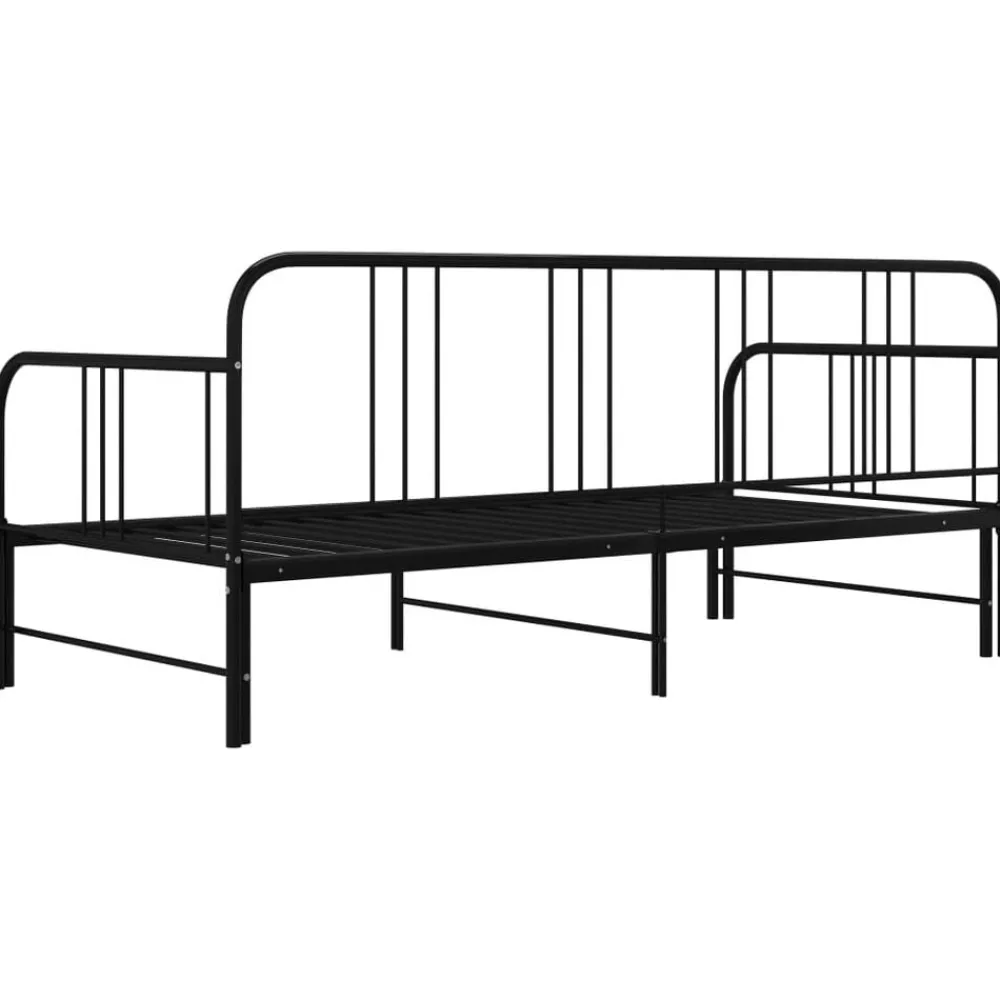 vidaXL Camas Y Accesorios-Estructura sofá cama extraíble sin colchón metal 90x200cm