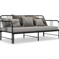 vidaXL Camas Y Accesorios-Estructura sofá cama extraíble sin colchón metal 90x200cm