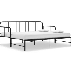 vidaXL Camas Y Accesorios-Estructura sofá cama extraíble sin colchón metal 90x200cm