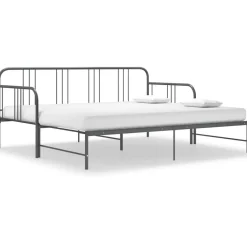 vidaXL Camas Y Accesorios-Estructura sofá cama extraíble sin colchón metal 90x200 cm