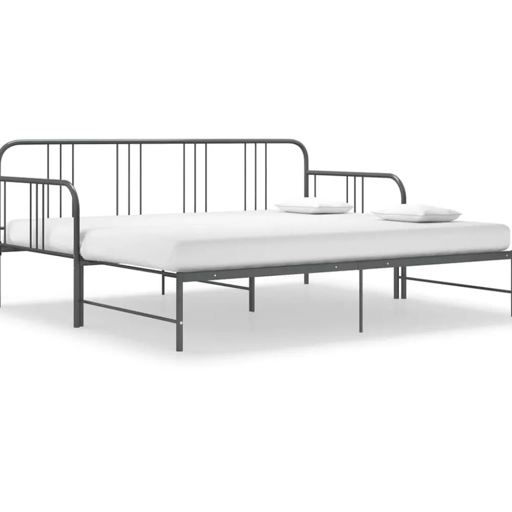 vidaXL Camas Y Accesorios-Estructura sofá cama extraíble sin colchón metal 90x200 cm