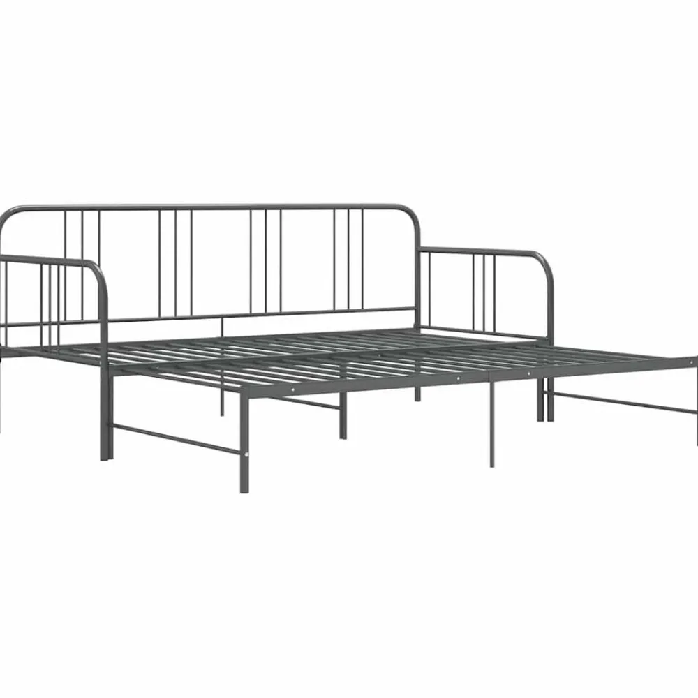 vidaXL Camas Y Accesorios-Estructura sofá cama extraíble sin colchón metal 90x200 cm