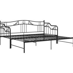 vidaXL Estructura sofá cama extraíble sin colchón metal 90x200cm Negro Sale