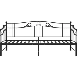 vidaXL Estructura sofá cama extraíble sin colchón metal 90x200cm Negro Sale