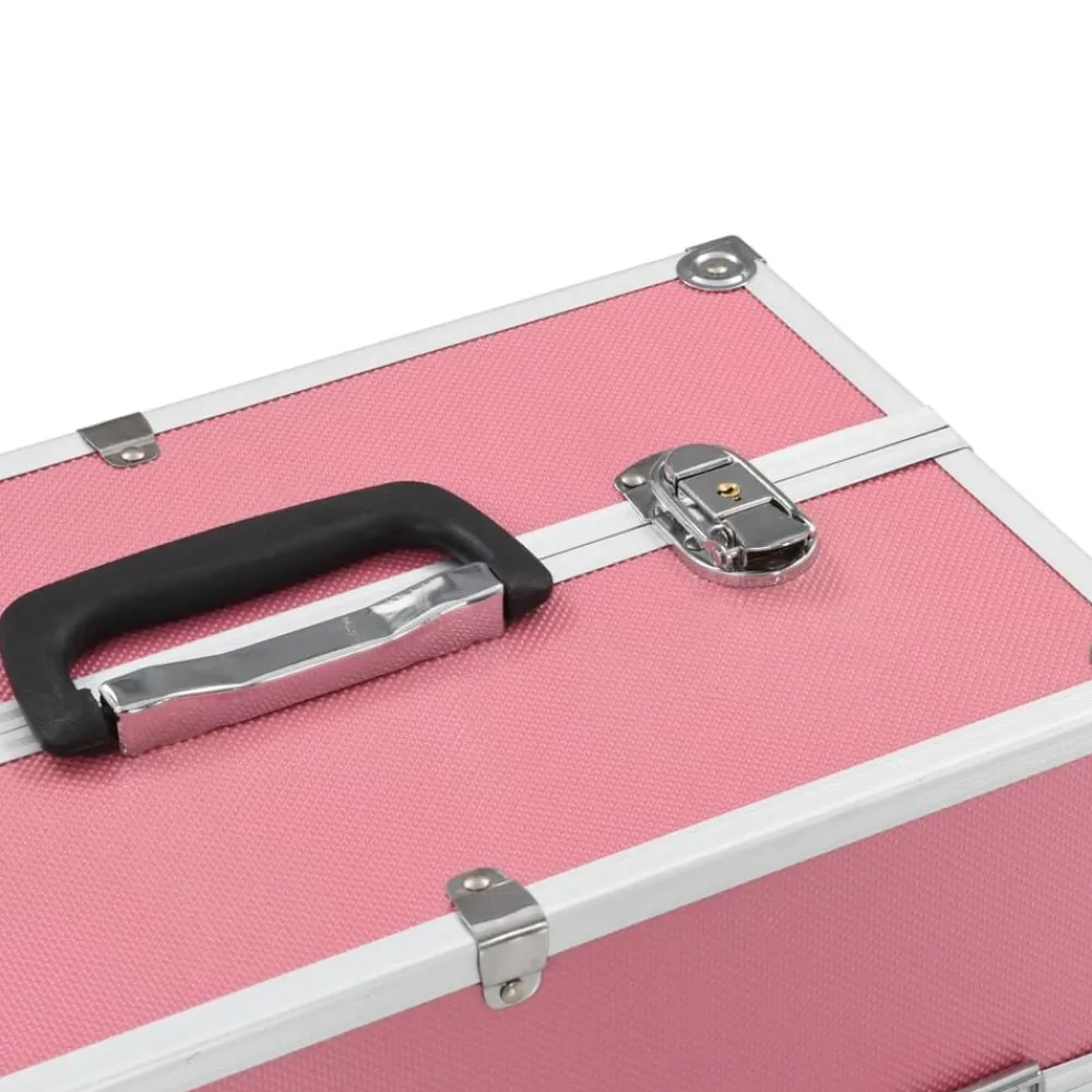 vidaXL Maletas Y Bolsos De Viaje-Estuche de maquillaje aluminio 38x23x34 cm