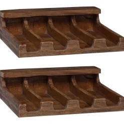 vidaXL Estuche Marrón 36 x 30 x 10 cm Madera de Caoba Sólida Online