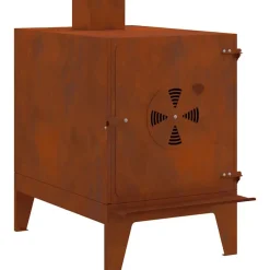 vidaXL Estufa de camping de acero corten 35x50x60 cm oxidado Hot