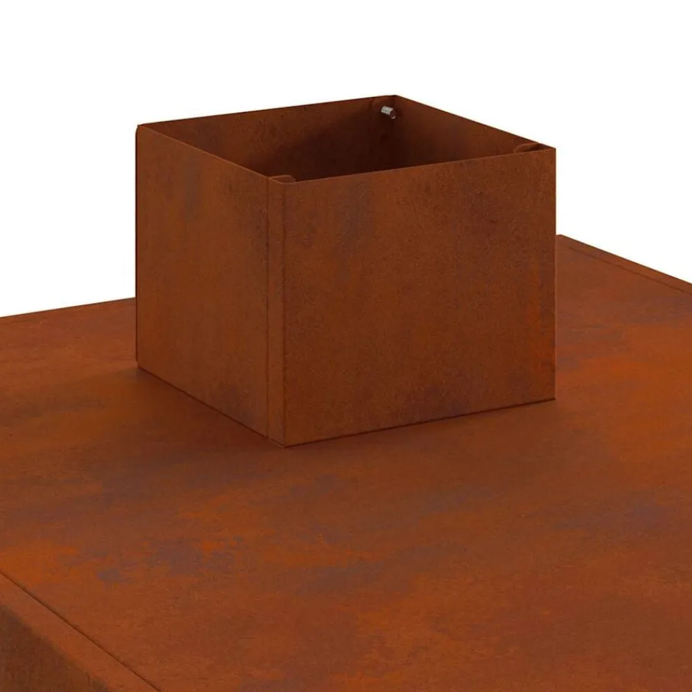 vidaXL Estufa de camping de acero corten 35x50x60 cm oxidado Hot