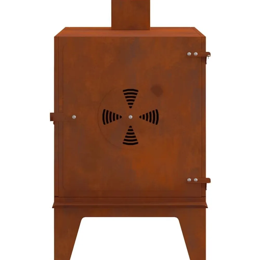 vidaXL Estufa de camping de acero corten 35x50x60 cm oxidado Hot